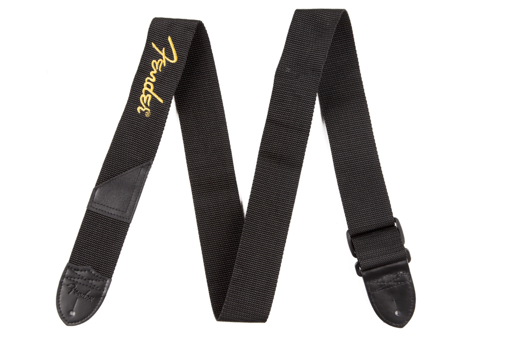 Fender Logo Strap Black/Yellow 2"