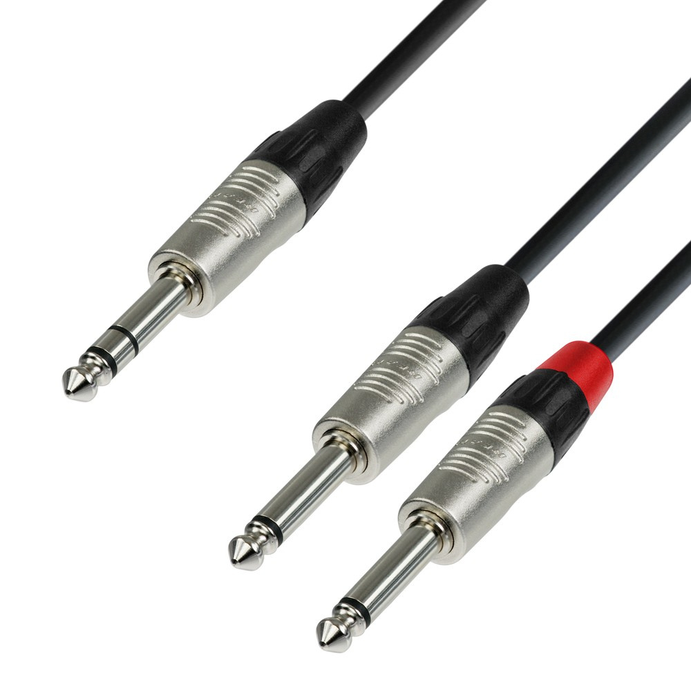 Adam Hall K4YVPP0300 2x Jack Mono - Jack Stereo 3m