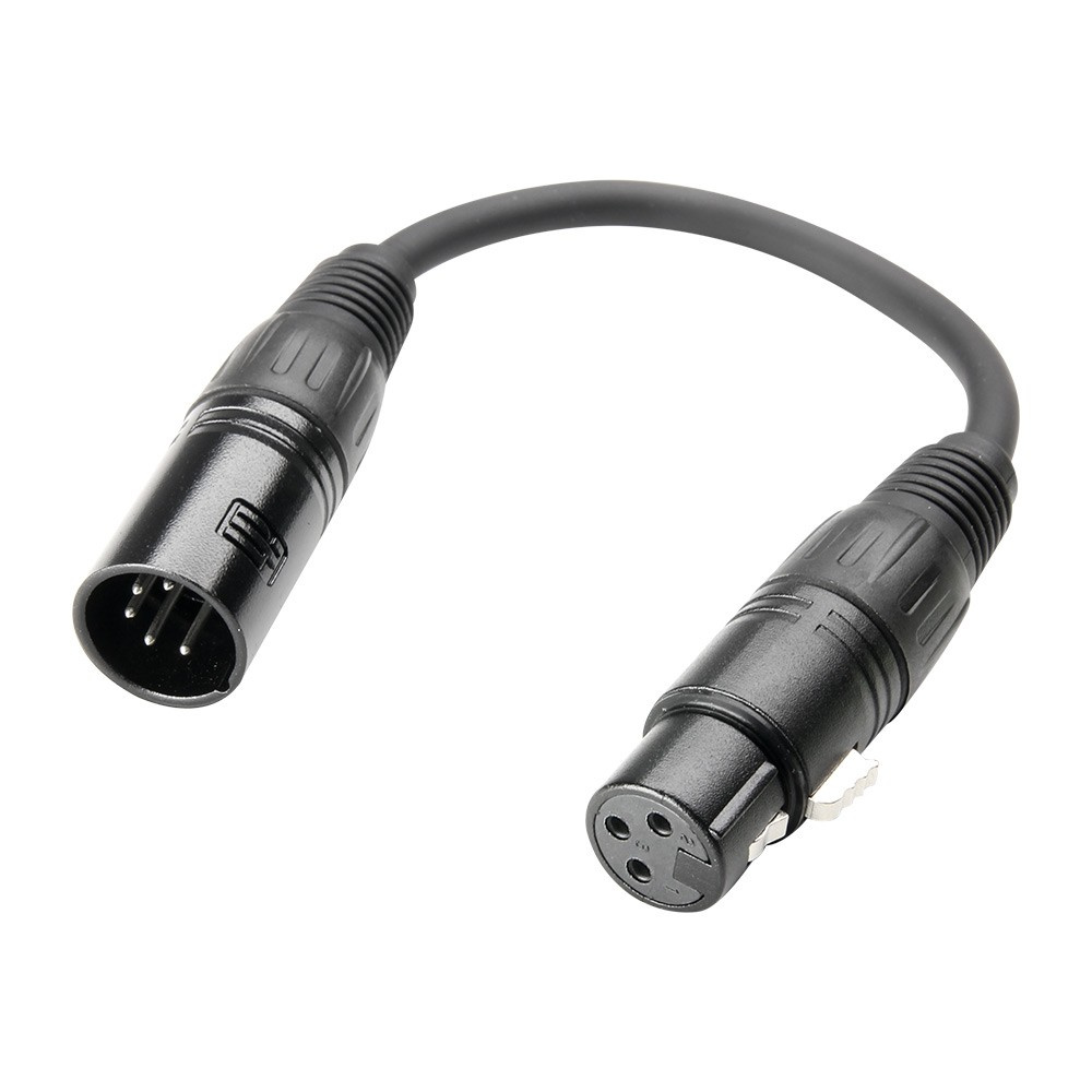Adam Hall K3DGF0020 Adapter XLR Male 5-Pole - 3-Pole Female 0.2m