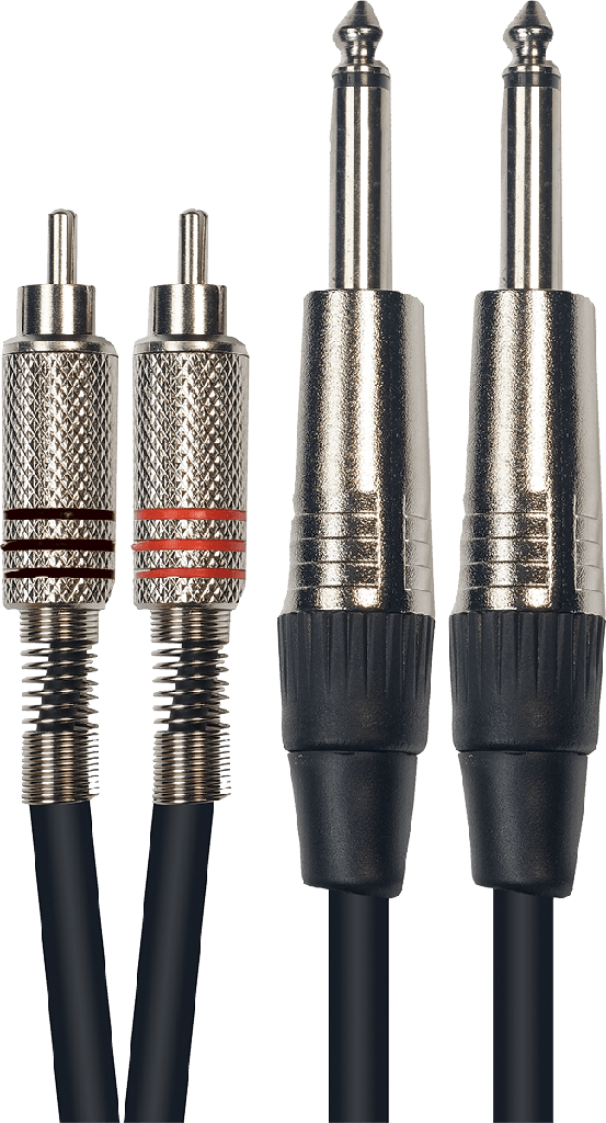 Yellow Cable 2x 6.3mm M. J. - 2x RCA 3m