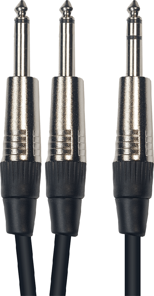 Yellow Cable Jack TRS - 2x Jack TS 3m