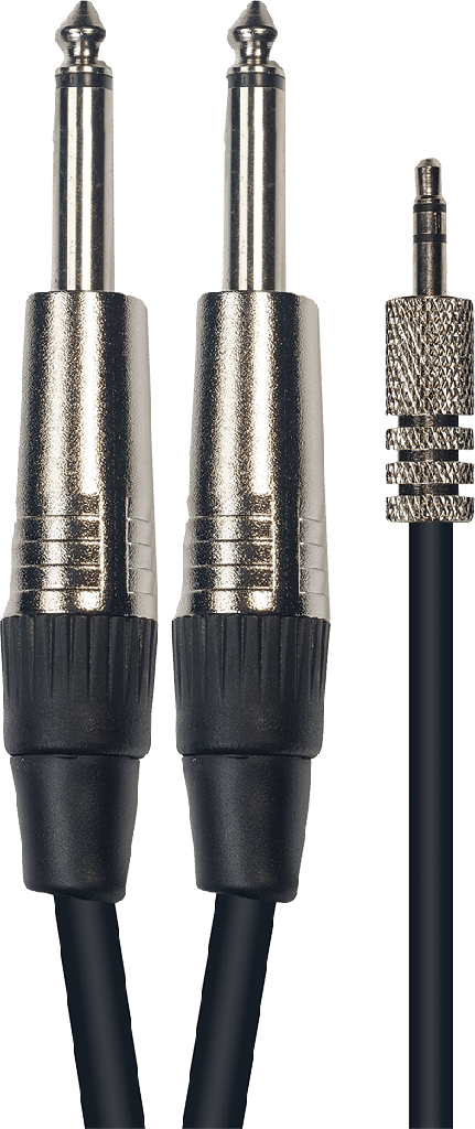 Yellow Cable 2c 6.3mm M. J. - 3.5mm ST. J. 3m