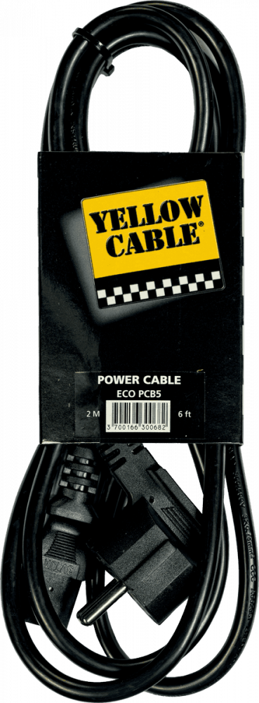 Yellow Cable PCB5 Voedingskabel + Aarding 2m