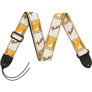 Fender Monogrammed Strap White/Brown/Yellow