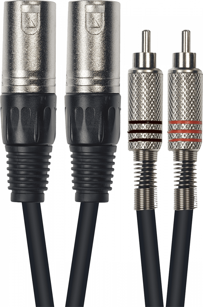Yellow Cable K09-3 2x XLR Male - 2x RCA Male 3m