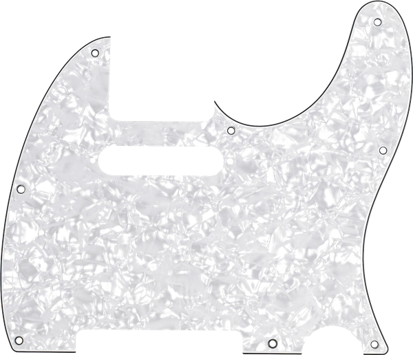 Fender  8-Hole Mount Multi-Ply Telecaster Pickguard White Pearl