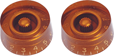 YELLOW PARTS EZ1219A LP Knobs x 2 Amber