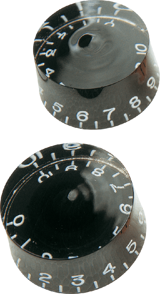 Yellow Parts EZ1219B LP-Style Knobs Black (2)