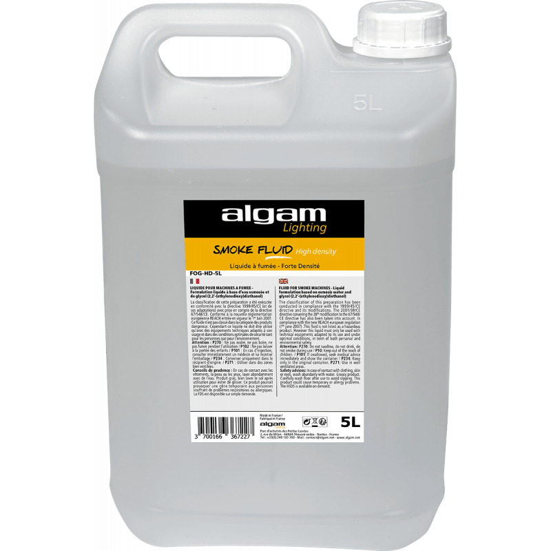 Algam Lighting FOG-HD-5L Fog Fluid Zware Densiteit 5 Liter