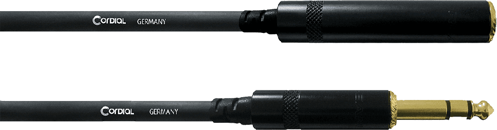 Cordial CFM10VK Stereo Jack Male - Stereo Jack Female 12m
