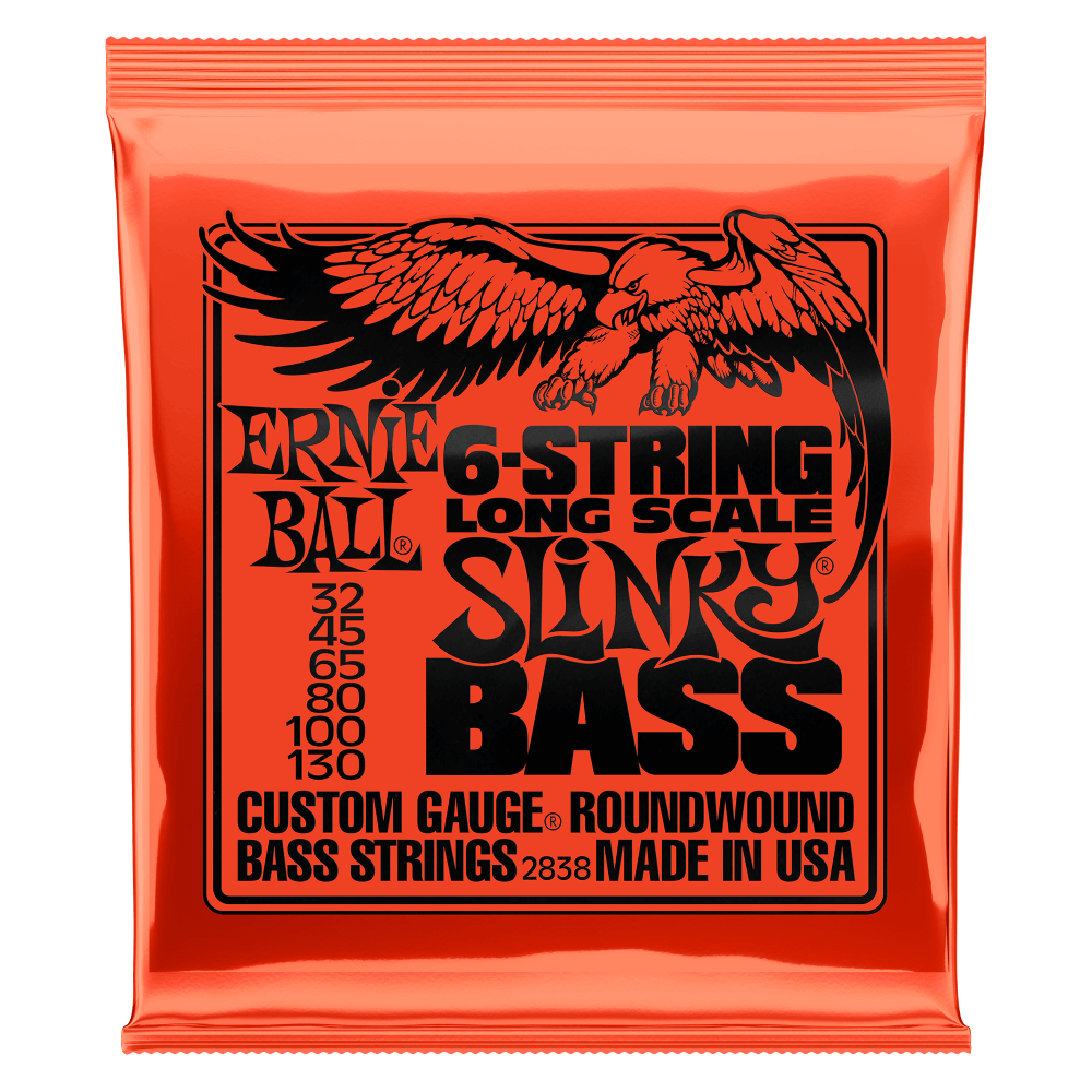 Ernie Ball 2838 6-String Long Scale Slinky Bass 32-130