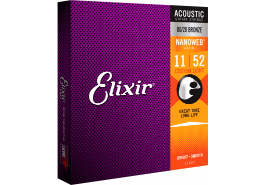 Elixir 11027 Nanoweb 80/20 Bronze 11-52