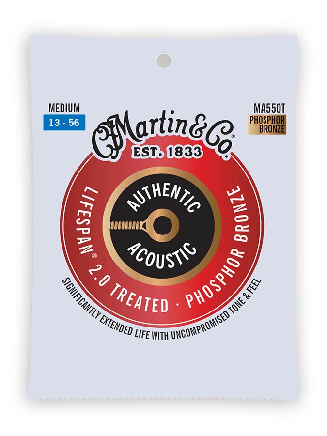 Martin MA550T Lifespan 2.0 Treated Phosphor Bronze 13-56