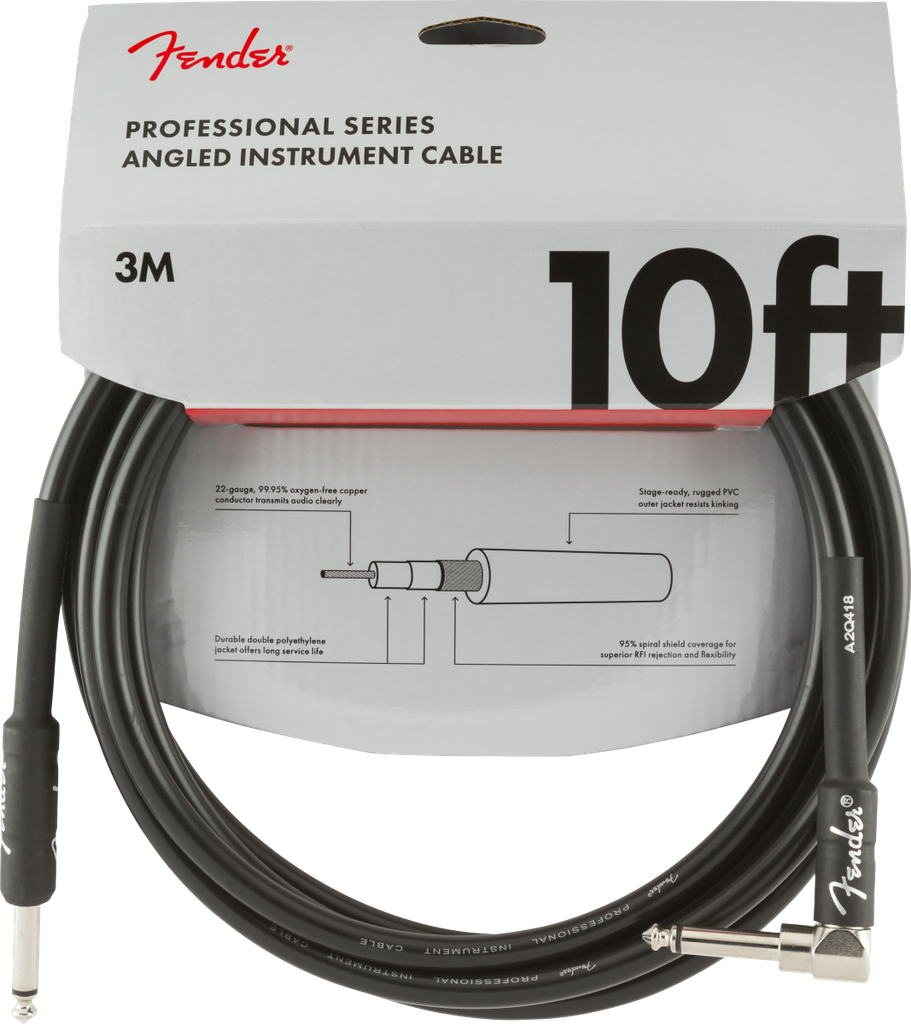 Fender Professional Series Instrument Cable 3m