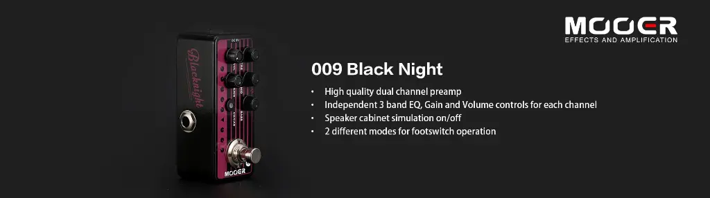 MOOER ME MPA 009 Micro PreAMP 009 Blacknight