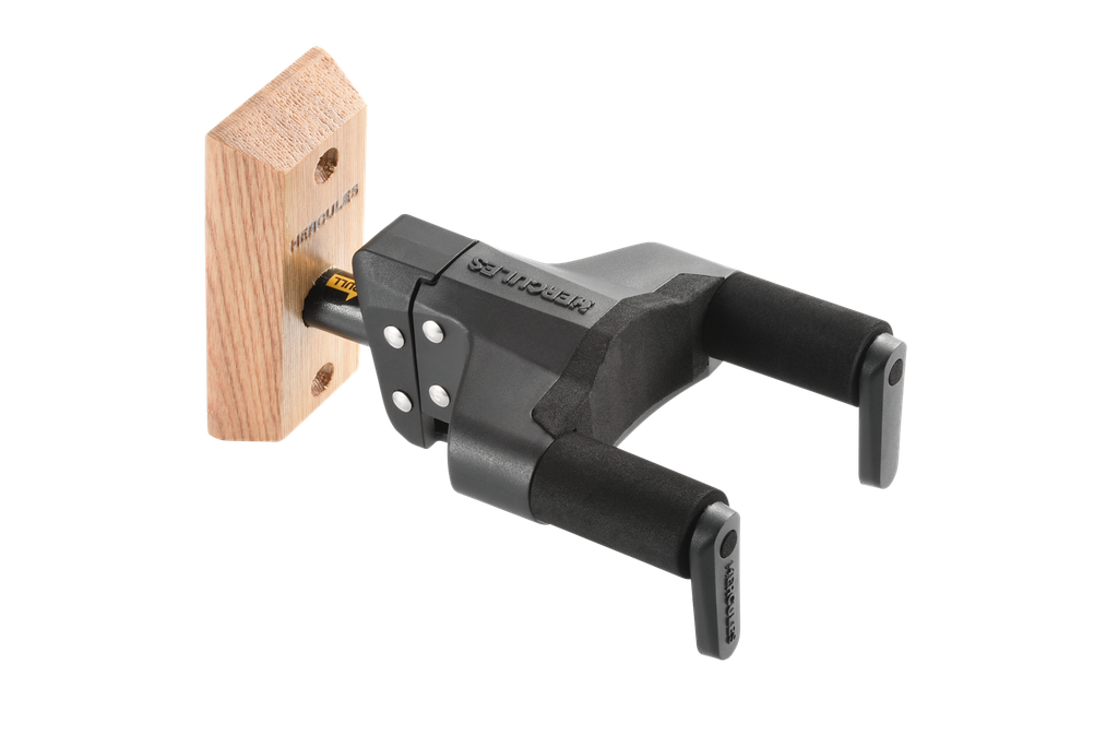 HERCULES Guitar Hanger, AGS Plus, for Wall Mounting, Wood Base, natural colour HCGSP-38WB+