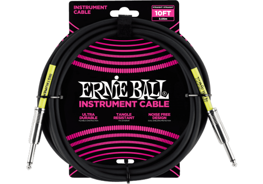 Ernie Ball 6048 Jack Mono Zwart 3m