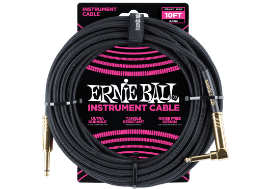 Ernie Ball 6081 Jack Mono Haak Zwart 3m