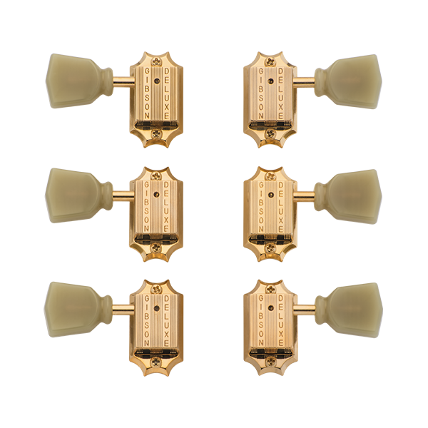 Gibson PMMH-020 Deluxe Green Key Tuner Set (Vintage Gold)