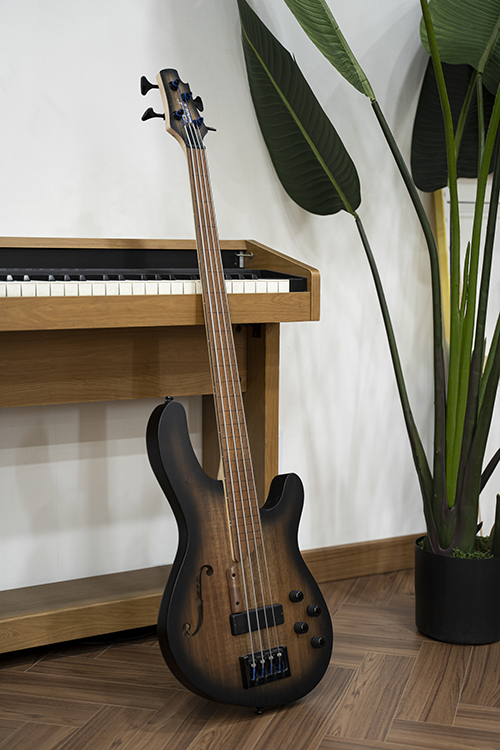 Cort B4FL MHPZ Open Pore Transparant Black Burst Fretless
