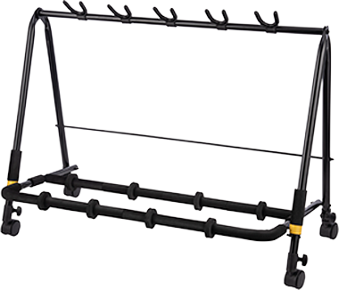 Hercules GS525+ Foldable Guitar Display Rack For Five Instruments With Casters