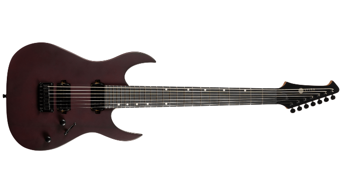Spira S407 MWR Satin Wine red 7 string guitar