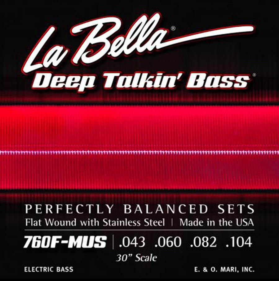 La Bella 760F-MUS Flat Wounds For Through Body 30" Scale