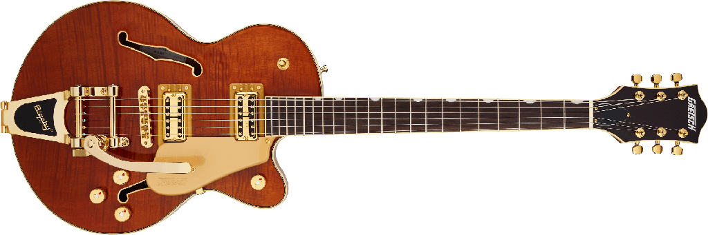 Gretsch Electromatic LTD Flame Okoume Broadkaster Double-Cut With Bigsby Roundup Orange Stain