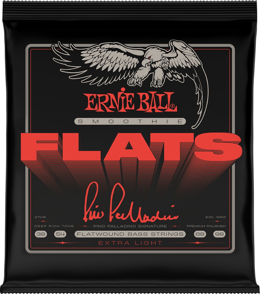 ERNIE BALL EB 2748 Flat wound Pino Palladino 38-98 bas snaren