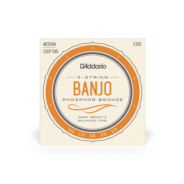 D'Addario EJ55 5-String Banjo Phosphor Bronze 10-23