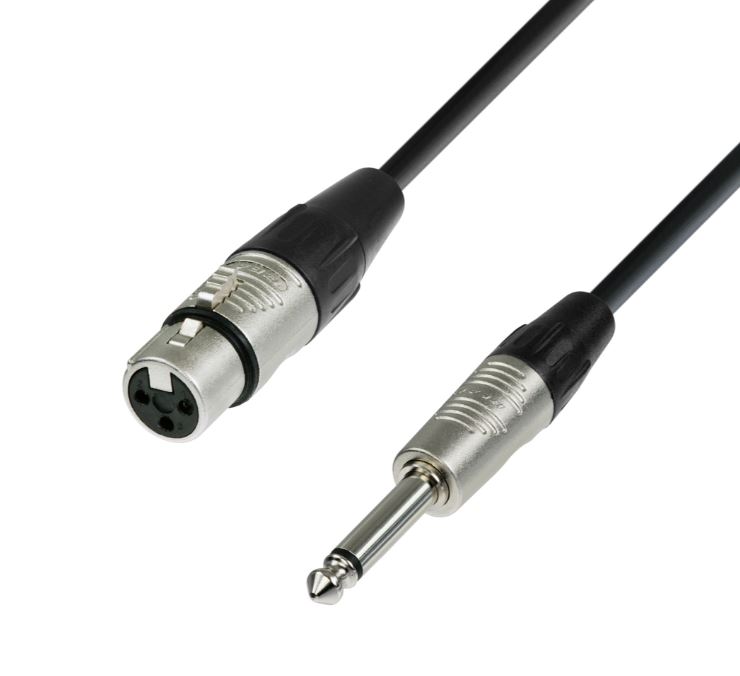 Adam Hall K4MFP0300 Microphone Cable Rean XLR Female - Jack TS 3m