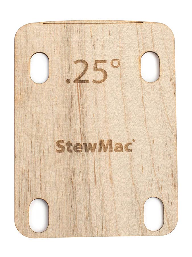 StewMac Neck Shim 0.25 Degree Electric Bolt-On Neck Guitar