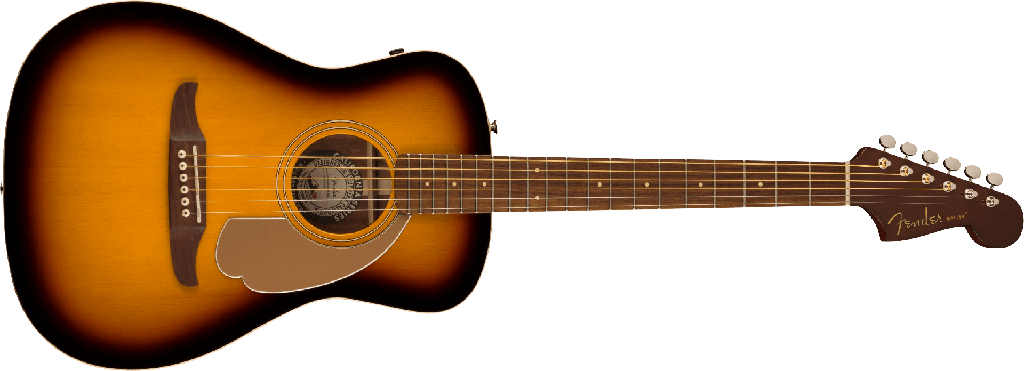 Fender Malibu Player, Walnut Fingerboard, Gold Pickguard, Sunburst