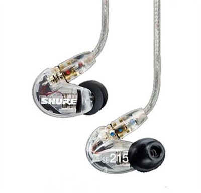 Shure SE215-CL Sound Isolating Earphones (Clear)