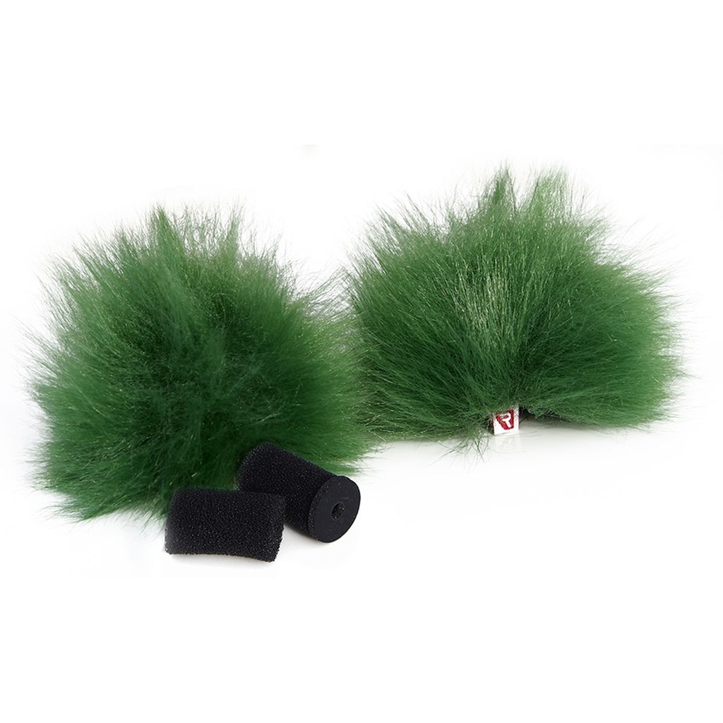 Rycote Green Lavalier Windjammer - Pair