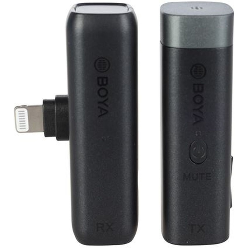 Boya BY-WM3D Wireless Mic w/ LGHTNG +3.5mm TRS/TRRS Adapters