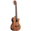 Kala Gloss Solid Mahogany Tenor Ukulele Cutaway w/ EQ w/ Case