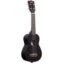 Kala Black Satin Mahogany Soprano Ukulele No Binding w/ Bag