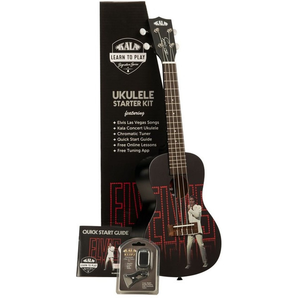 Kala Learn To Play Elvis Viva Las Vegas Concert Ukulele Starter Kit