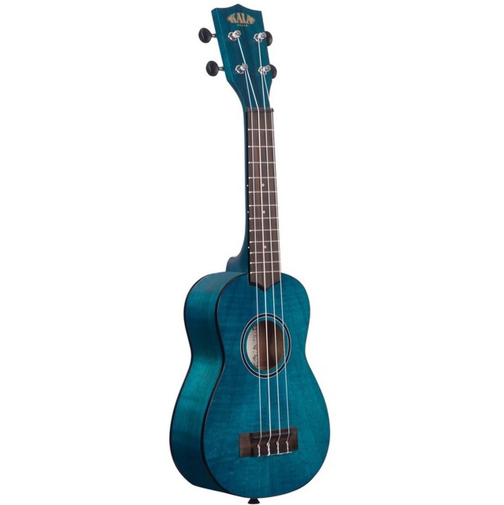 Kala Soprano Exotic Mahogany Blue Ukulele w/ Bag