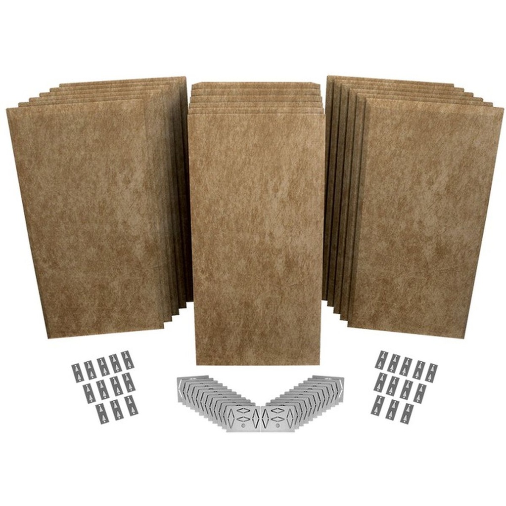 Auralex ProPanel ProKit 2 12-B224 6-M224 Mounting Hardware Suede Tan