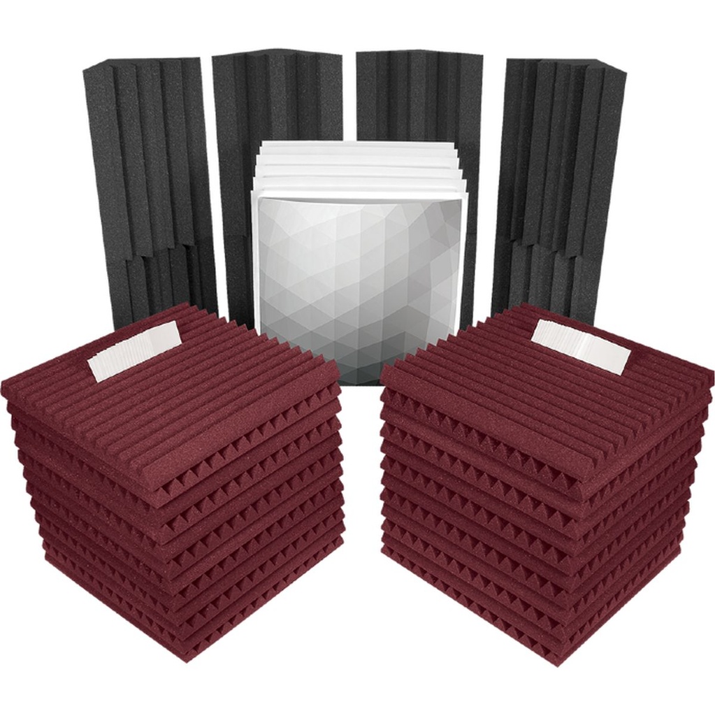 Auralex Deluxe Plus Roominator Kit 24-2&amp;#039;x2&amp;#039;x2 Burgundy