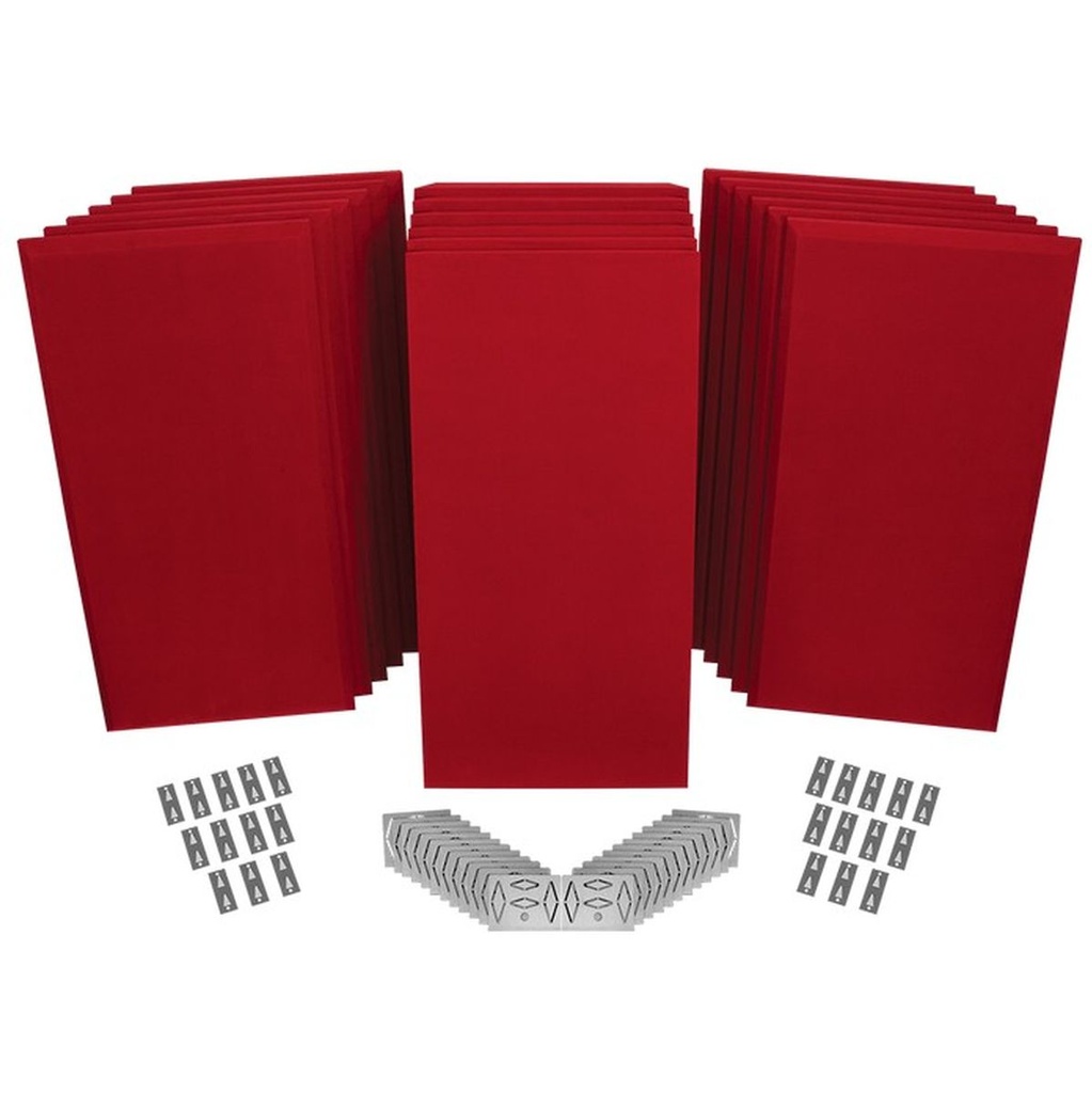 Auralex ProPanel ProKit 2 12-B224 6-M224 Mounting Hardware Suede Red