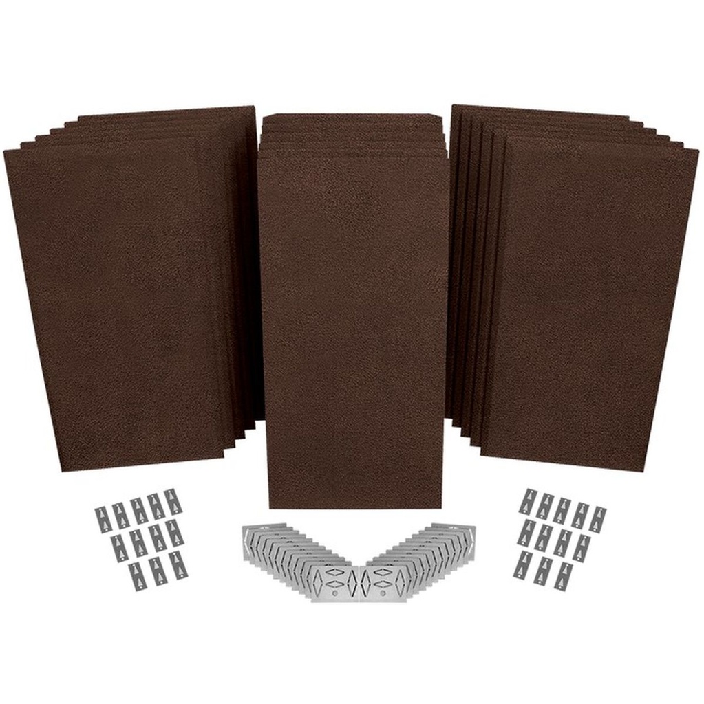 Auralex ProPanel ProKit 2 12-B224 6-M224 Mounting Hardware Suede Brown
