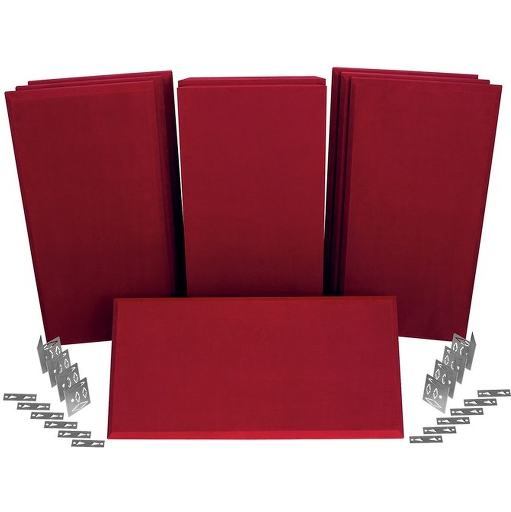 Auralex ProPanel ProKit 1 7-B224 4-M224 Mounting Hardware Suede Red