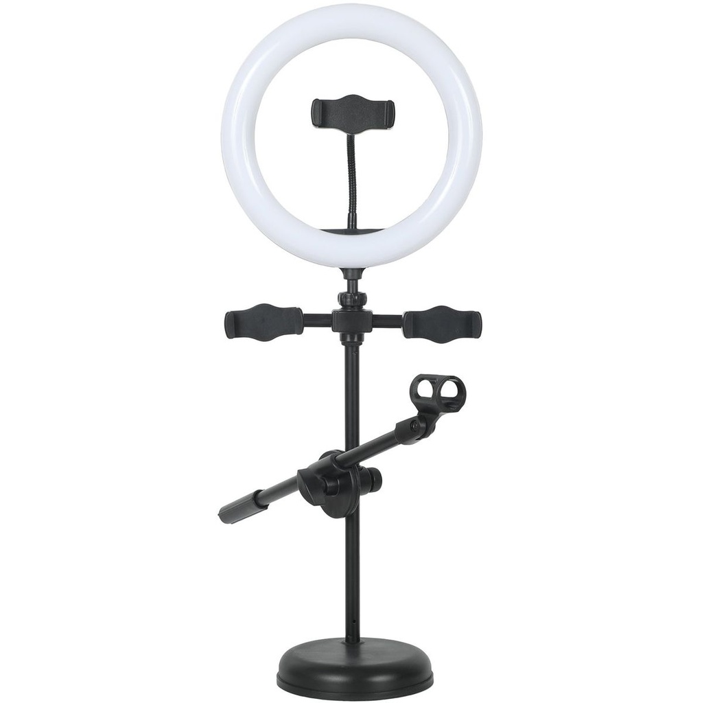 CAD Desktop Ring Light w/ Mic And 3 Phone Holders