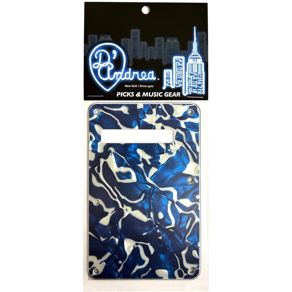 D'Andrea Strat Back Plate - Blue Swirl Pearl