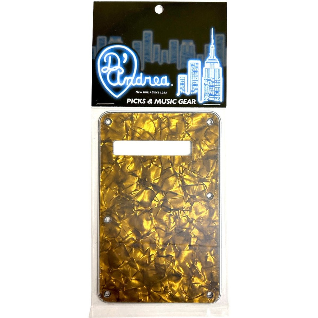 D'Andrea Strat Back Plate - Gold Pearl