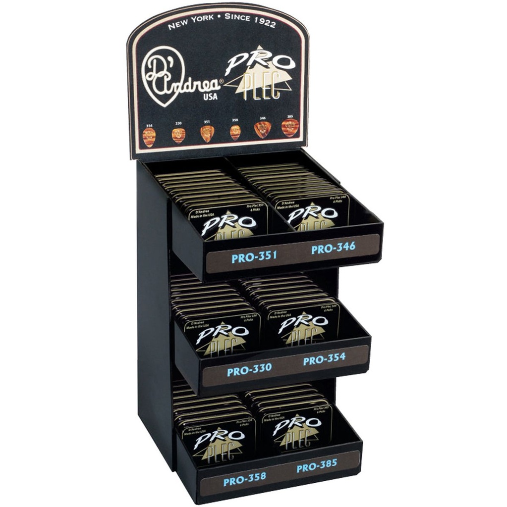 D'Andrea Pro Plec Tin Box Display - 60 Pick Tins