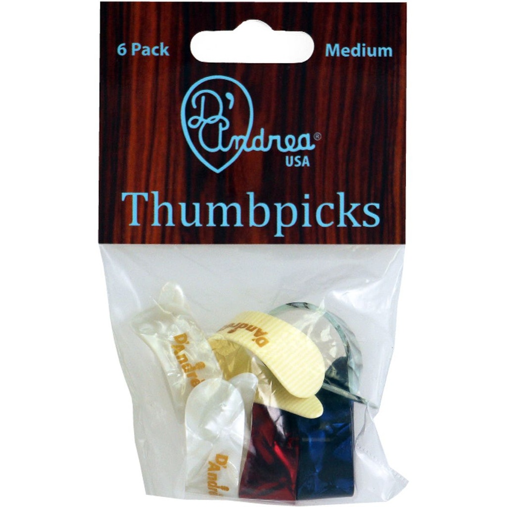 D'Andrea Medium Thumb Picks Deluxe Colours